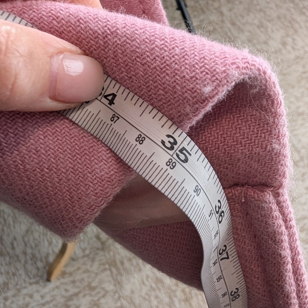 Kate Spade Etta Walking Coat Wool Blend Bow Collar Pink 8 Coquette Preppy Mod - Picture 10 of 14